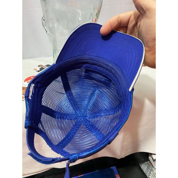 Ford Oval Vintage Patch Hat Blue Trucker Retro Mesh snapback - Picture 8 of 8